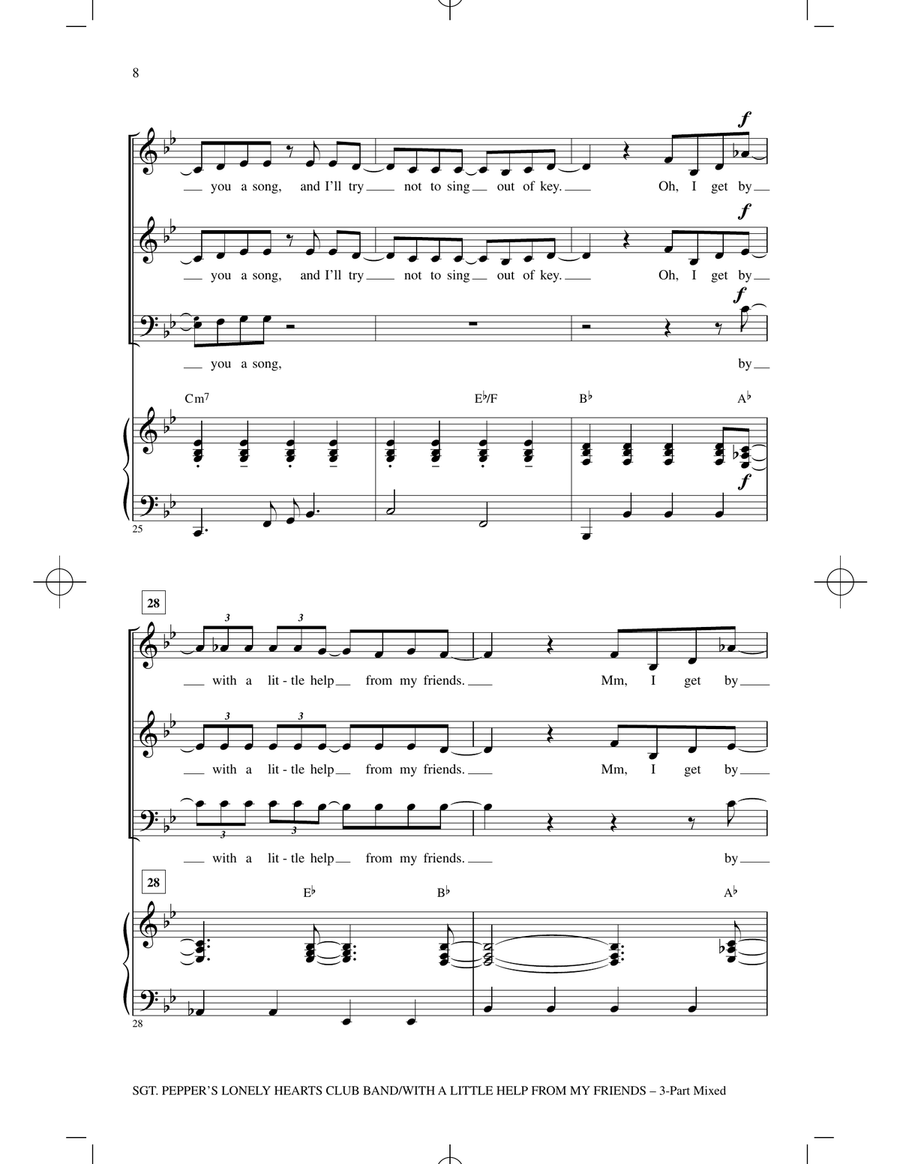 Sgt. Pepper's Lonely Hearts Club Band 3-Part scores gallery preview page 6
