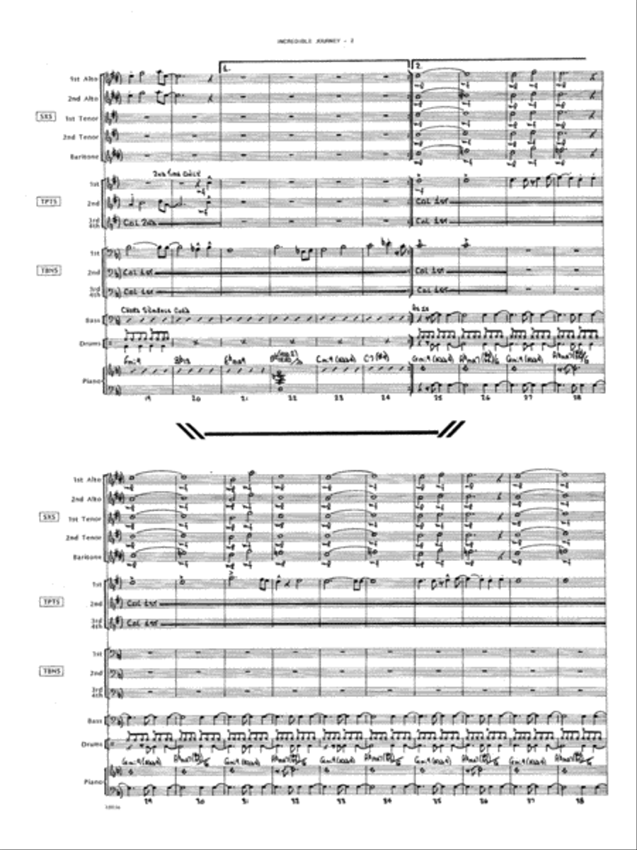Incredible Journey - Full Score Jazz Ensemble scores gallery preview page 2