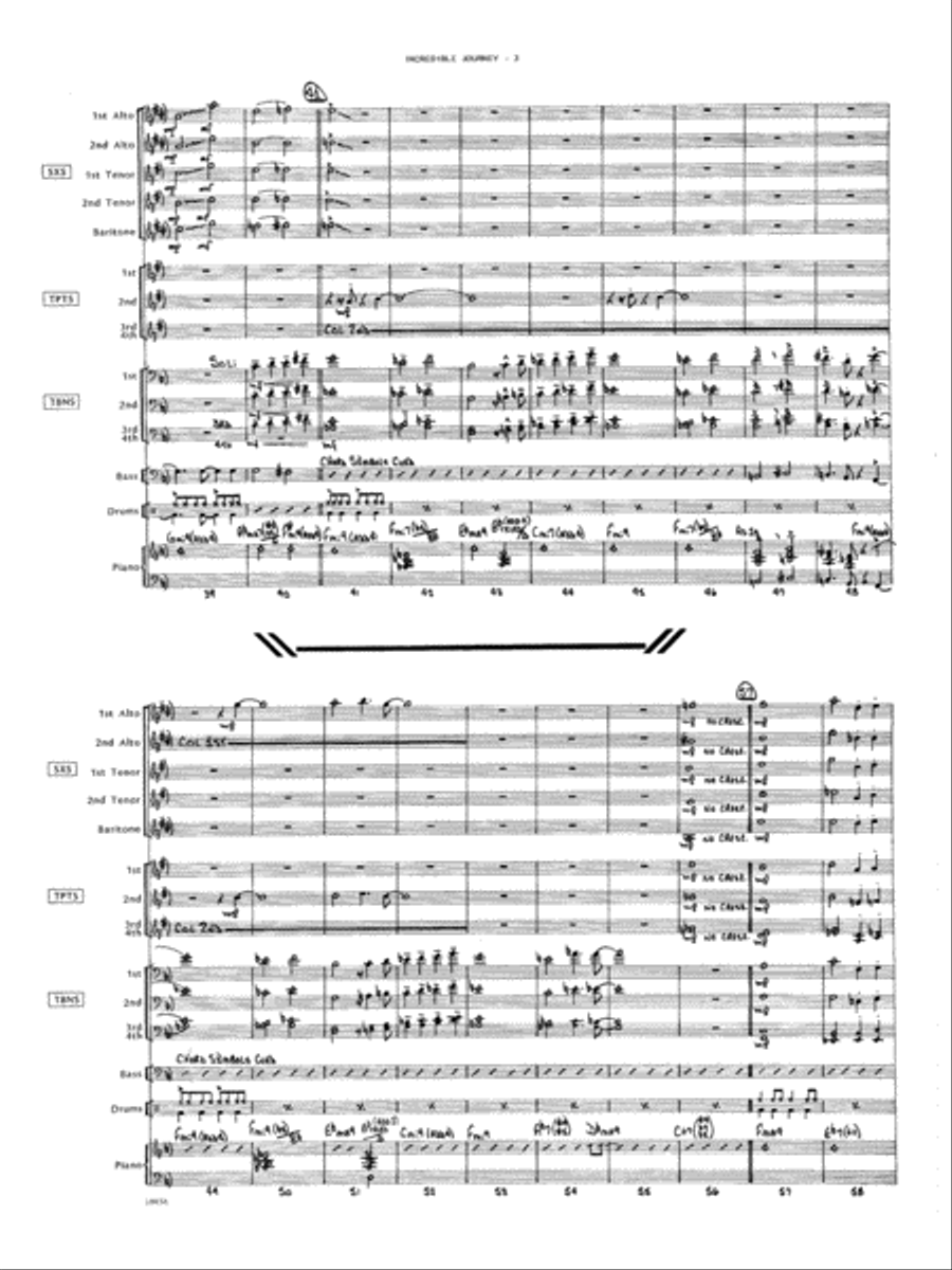 Incredible Journey - Full Score Jazz Ensemble scores gallery preview page 3