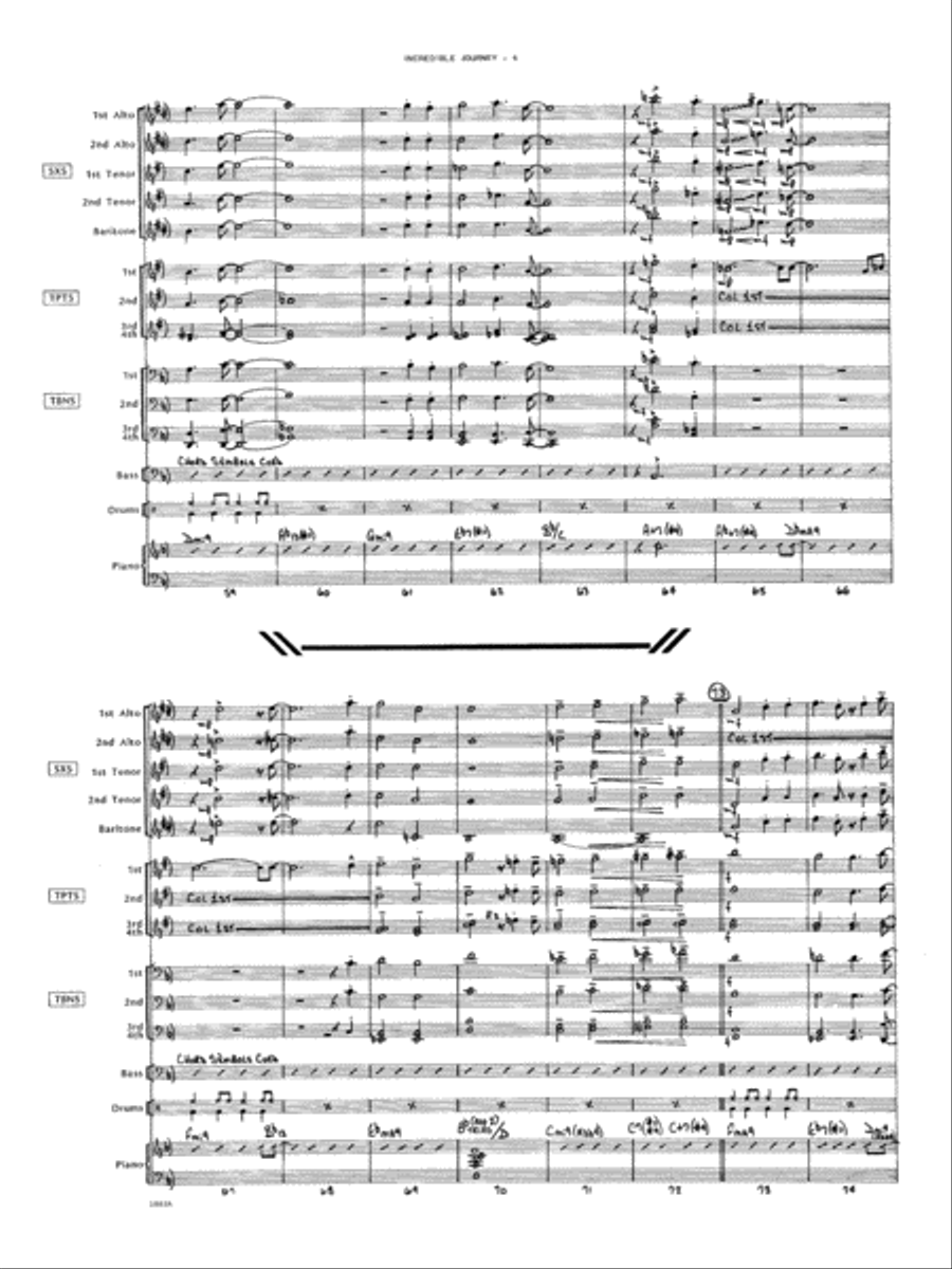 Incredible Journey - Full Score Jazz Ensemble scores gallery preview page 4