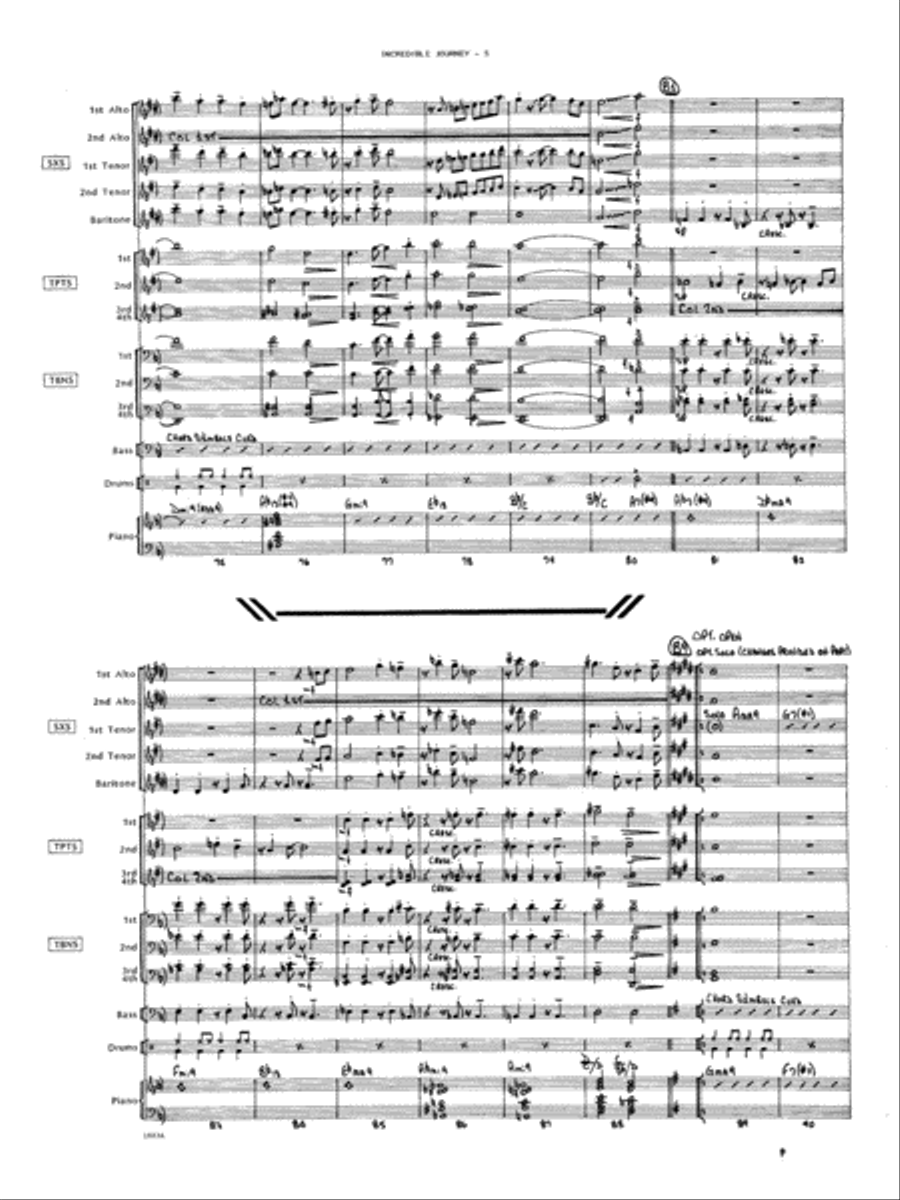 Incredible Journey - Full Score Jazz Ensemble scores gallery preview page 5