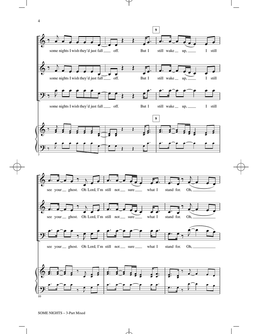 Some Nights (arr. Roger Emerson) 3-Part scores gallery preview page 2