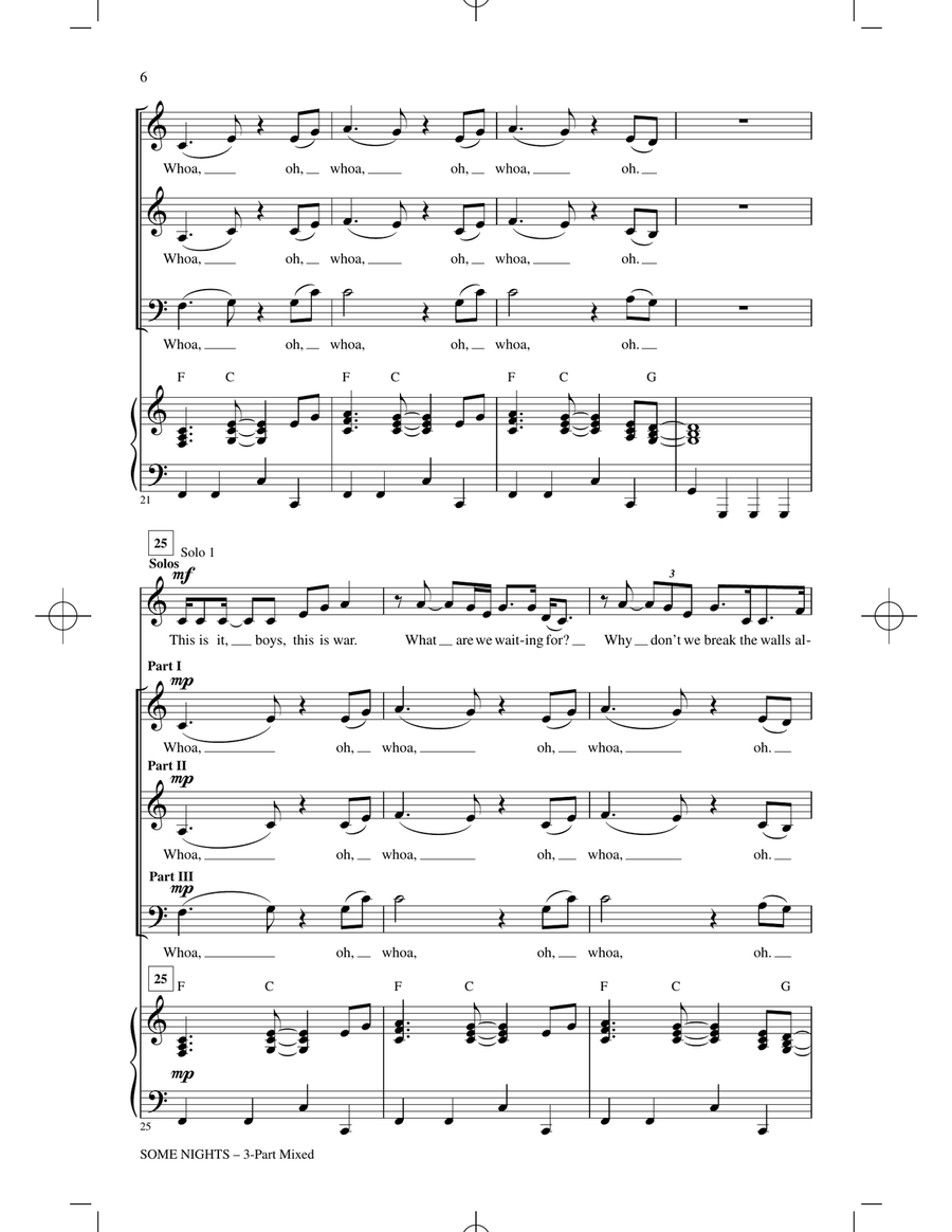 Some Nights (arr. Roger Emerson) 3-Part scores gallery preview page 4