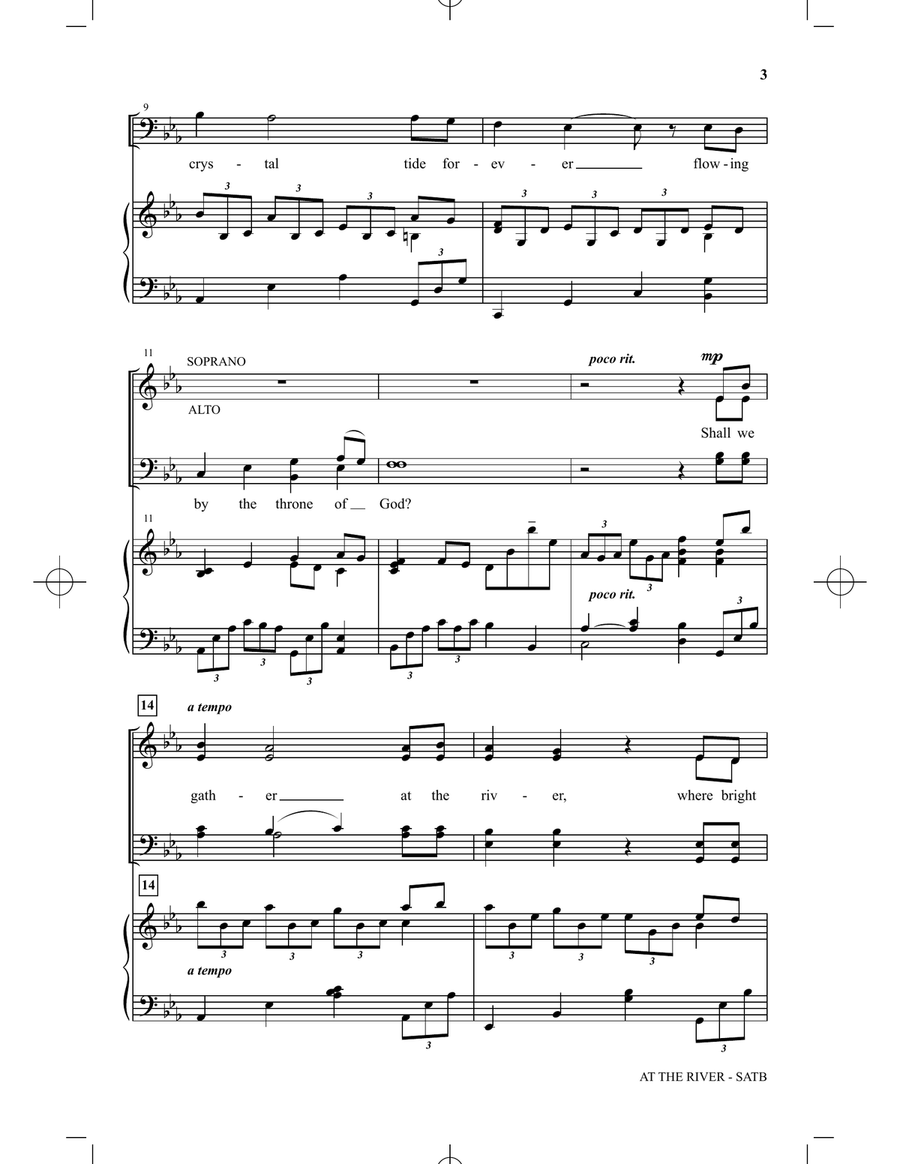 At The River (Shall We Gather At The River) 4-Part scores gallery preview page 2