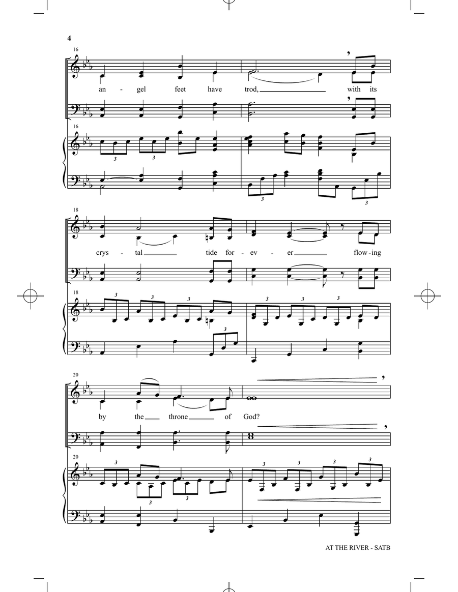 At The River (Shall We Gather At The River) 4-Part scores gallery preview page 3
