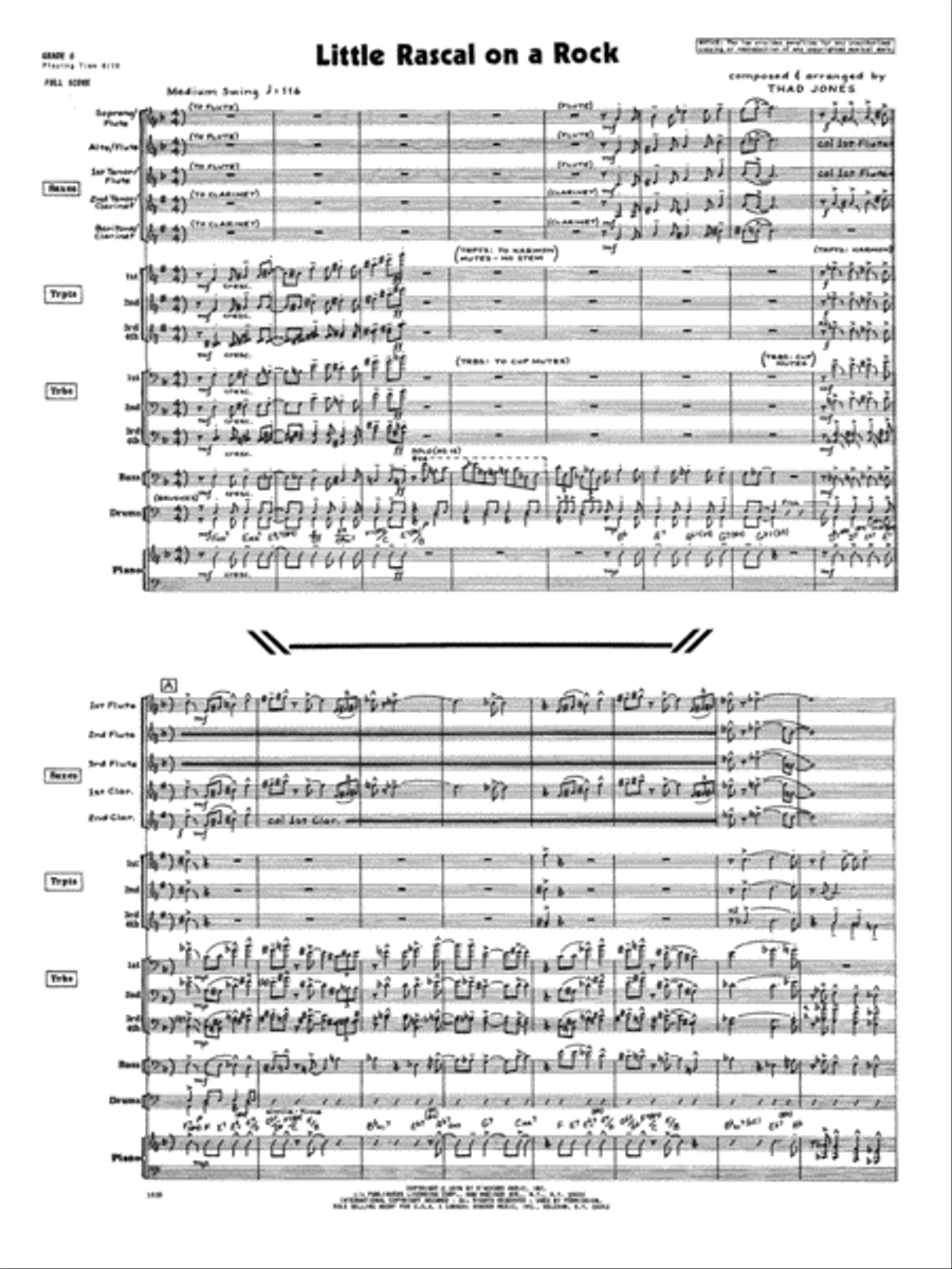 Little Rascal On A Rock - Full Score Jazz Ensemble scores gallery preview page 3
