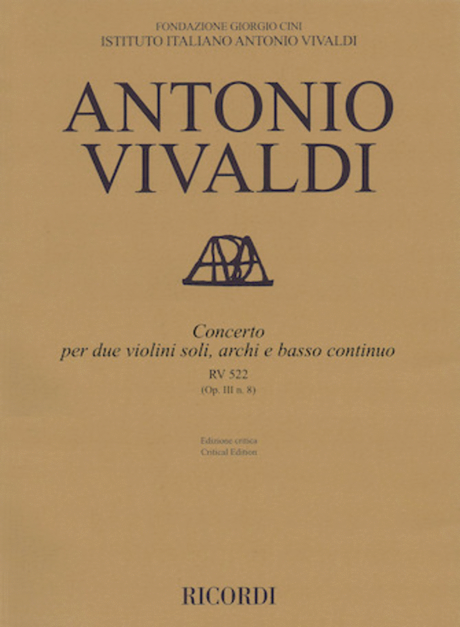 Concerto A minor, RV 522, Op. III, No. 8 Violin scores gallery preview page 1