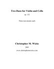 Two Duos for Violin and Cello