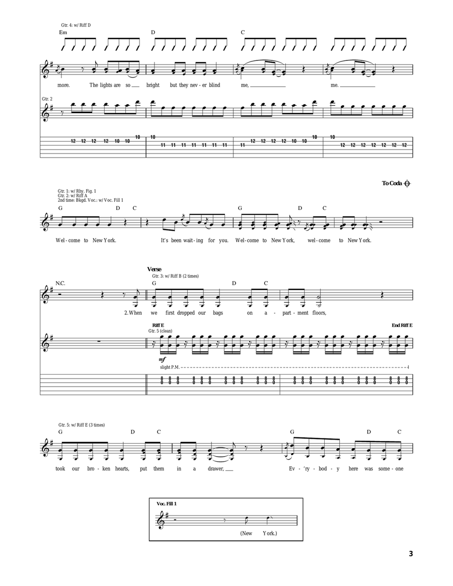 Welcome To New York Welcome To New York Acoustic Guitar scores gallery preview page 3