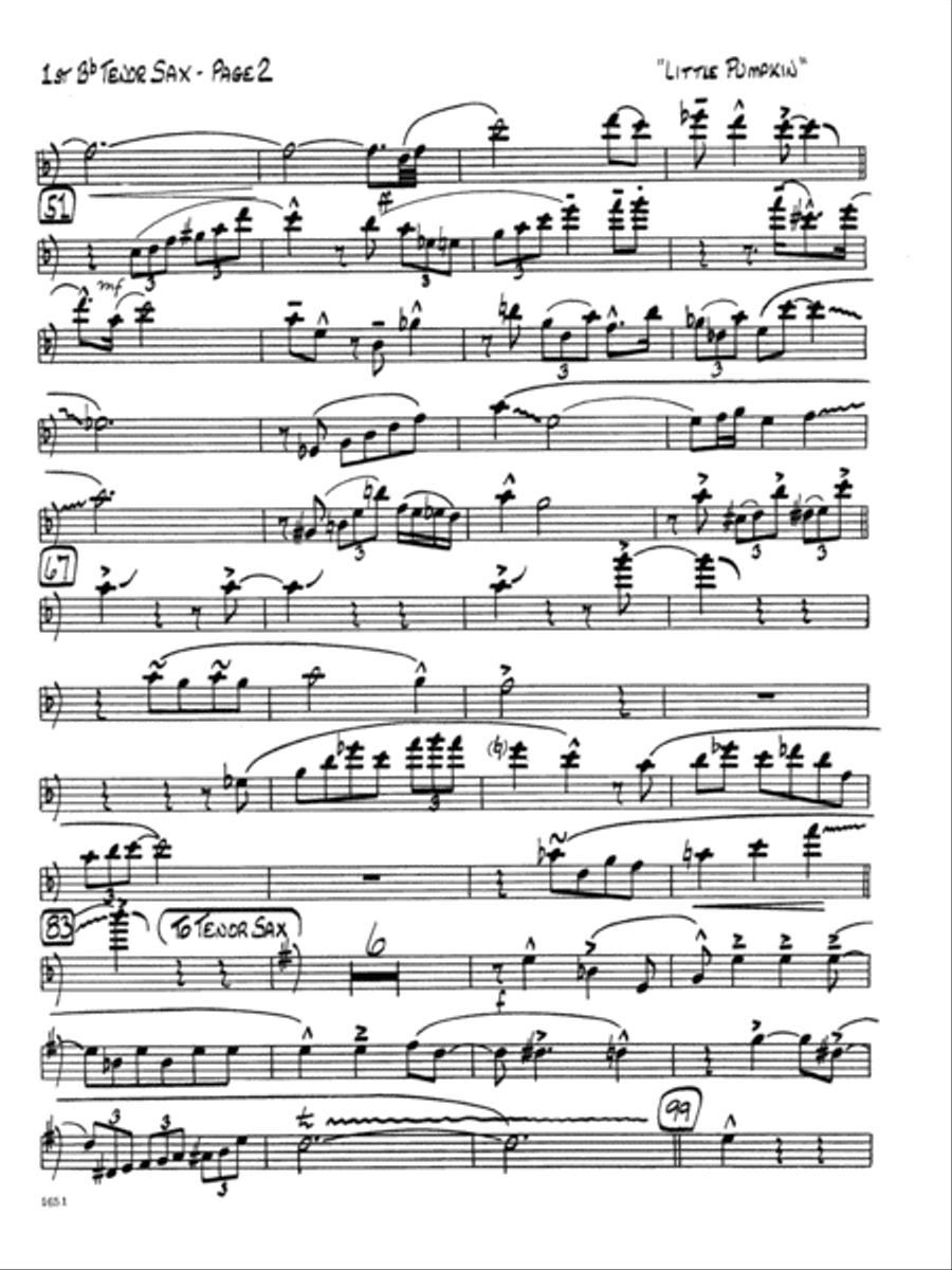Little Pumpkin - 1st Bb Tenor Saxophone Tenor Saxophone scores gallery preview page 2