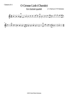 O grosse Lieb for clarinet quartet Clarinet Quartet scores gallery preview page 3