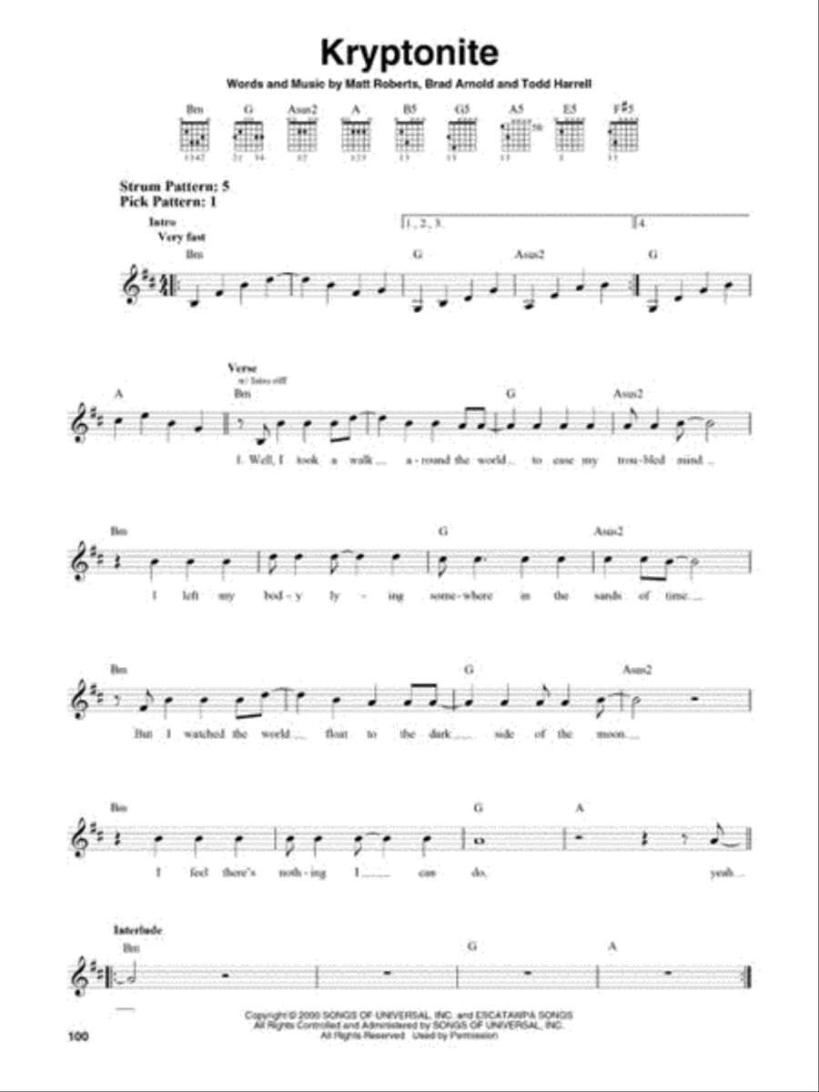 Best Rock Songs for Easy Guitar Easy Guitar scores gallery preview page 4