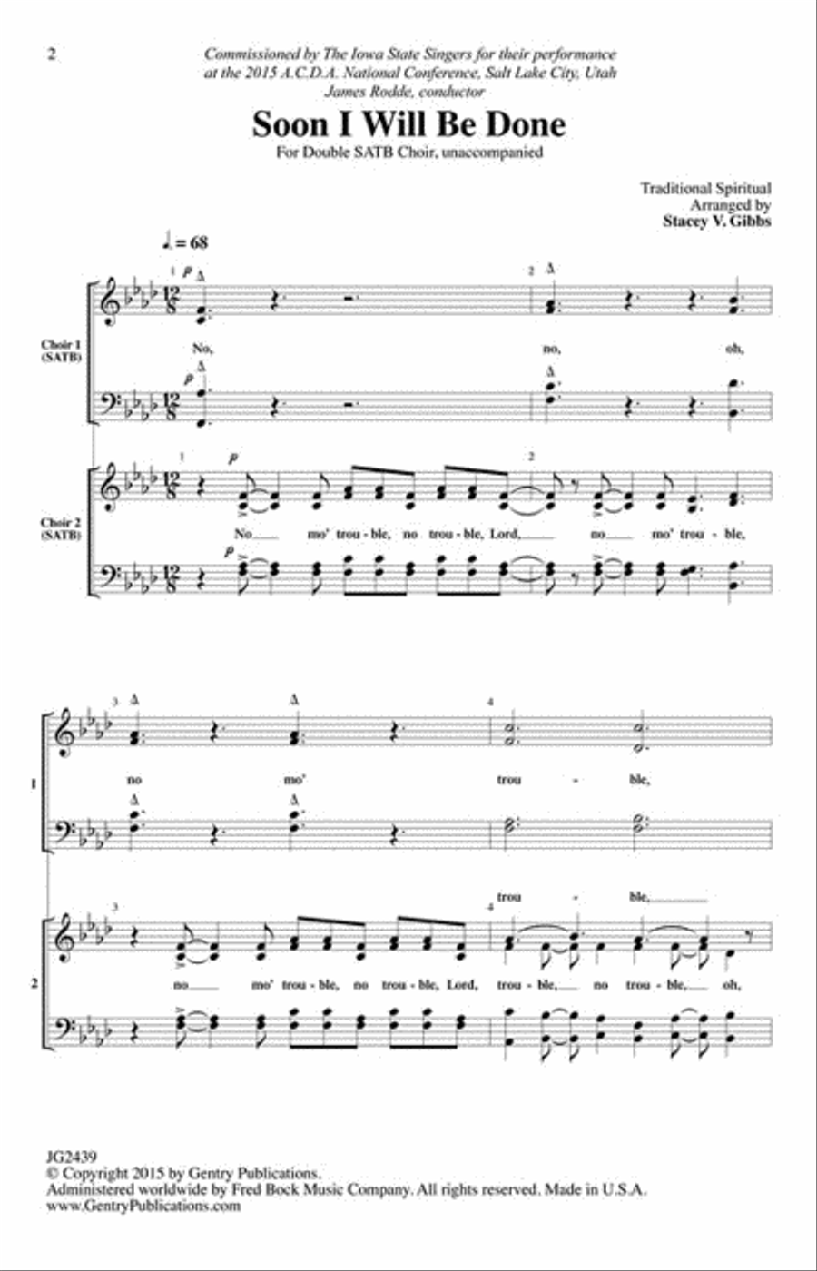 Soon I Will Be Done Soon I Will Be Done Divisi scores gallery preview page 2