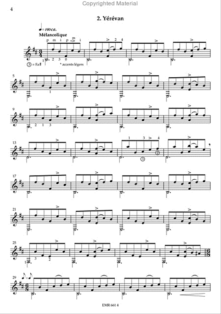Couleurs d'armenie Guitar scores gallery preview page 3