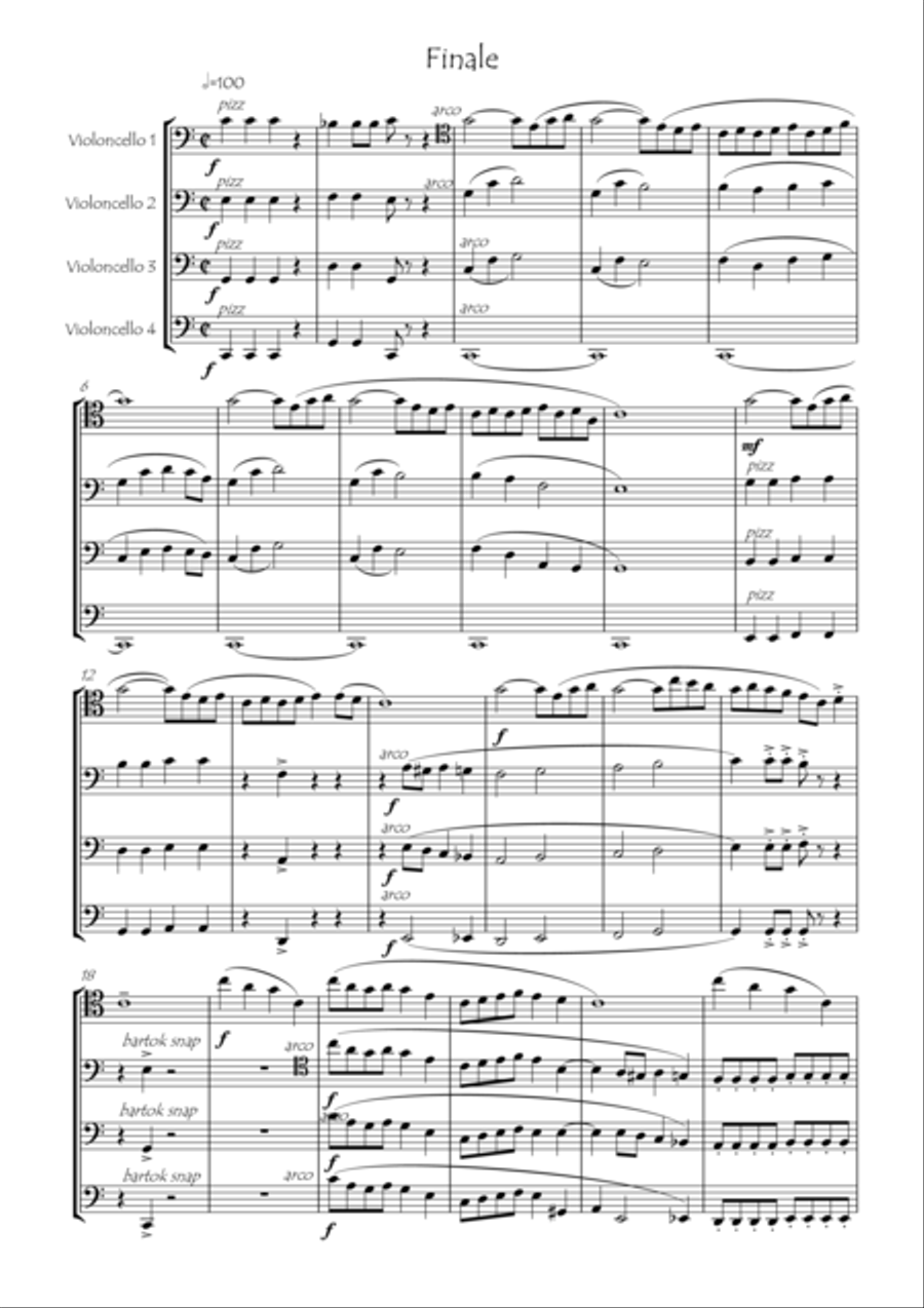 4 Cello Suite Cello scores gallery preview page 1