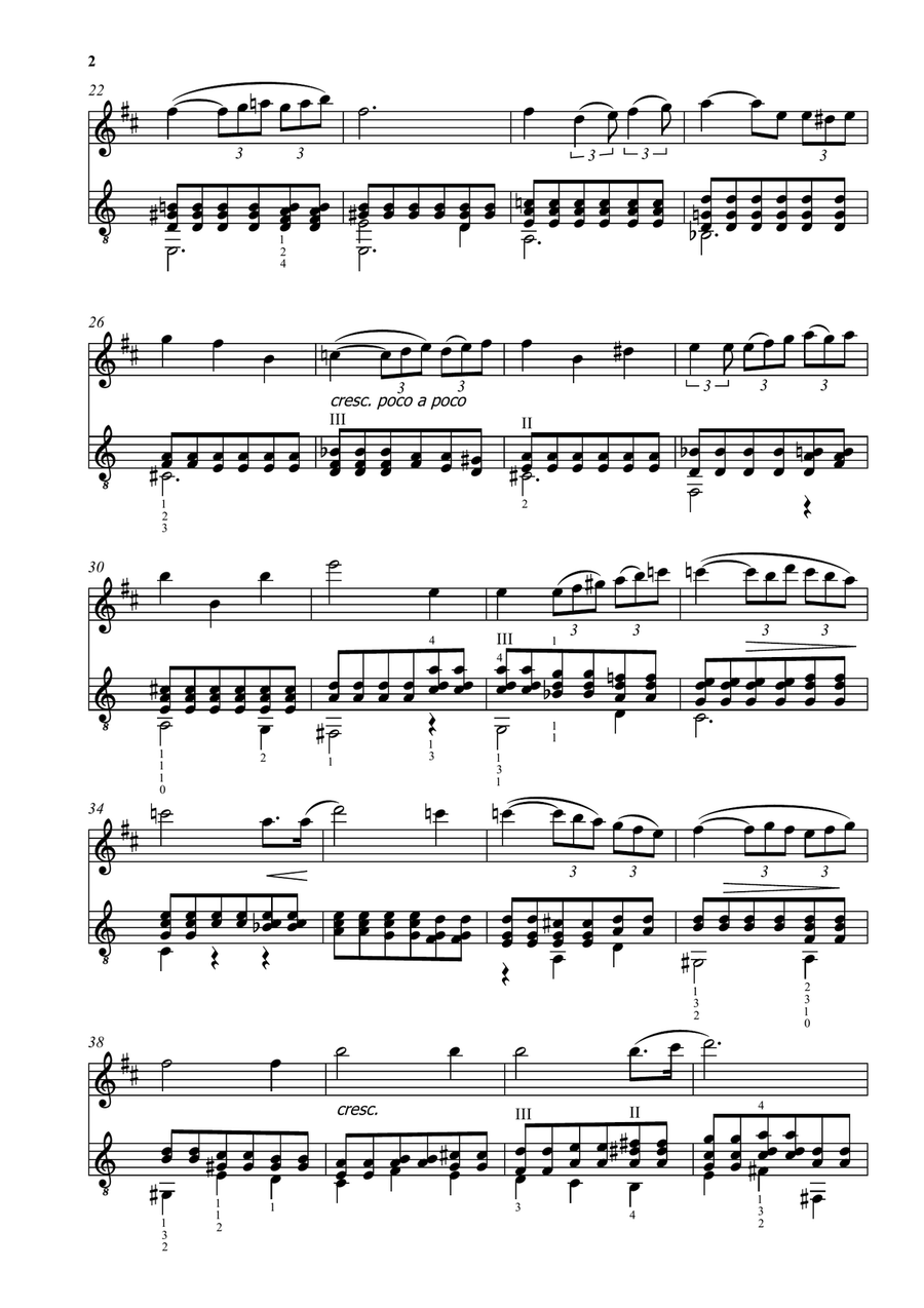 Après un rêve (After a dream) for clarinet (higher version) and guitar Clarinet scores gallery preview page 2