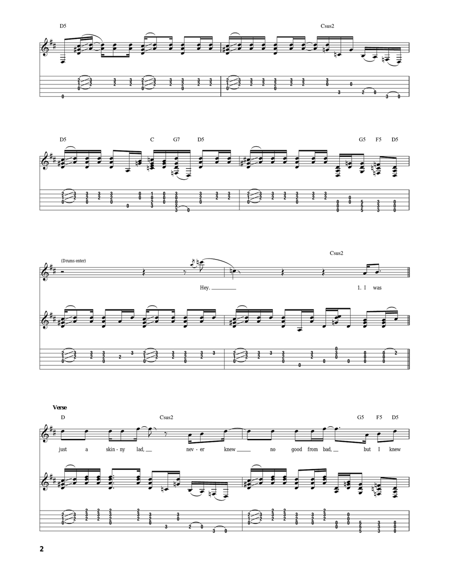 Fat Bottomed Girls Fat Bottomed Girls Acoustic Guitar scores gallery preview page 2