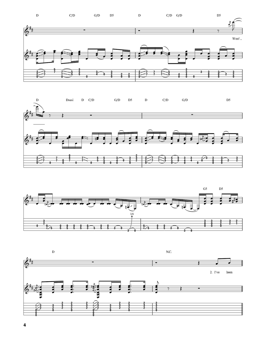 Fat Bottomed Girls Fat Bottomed Girls Acoustic Guitar scores gallery preview page 4