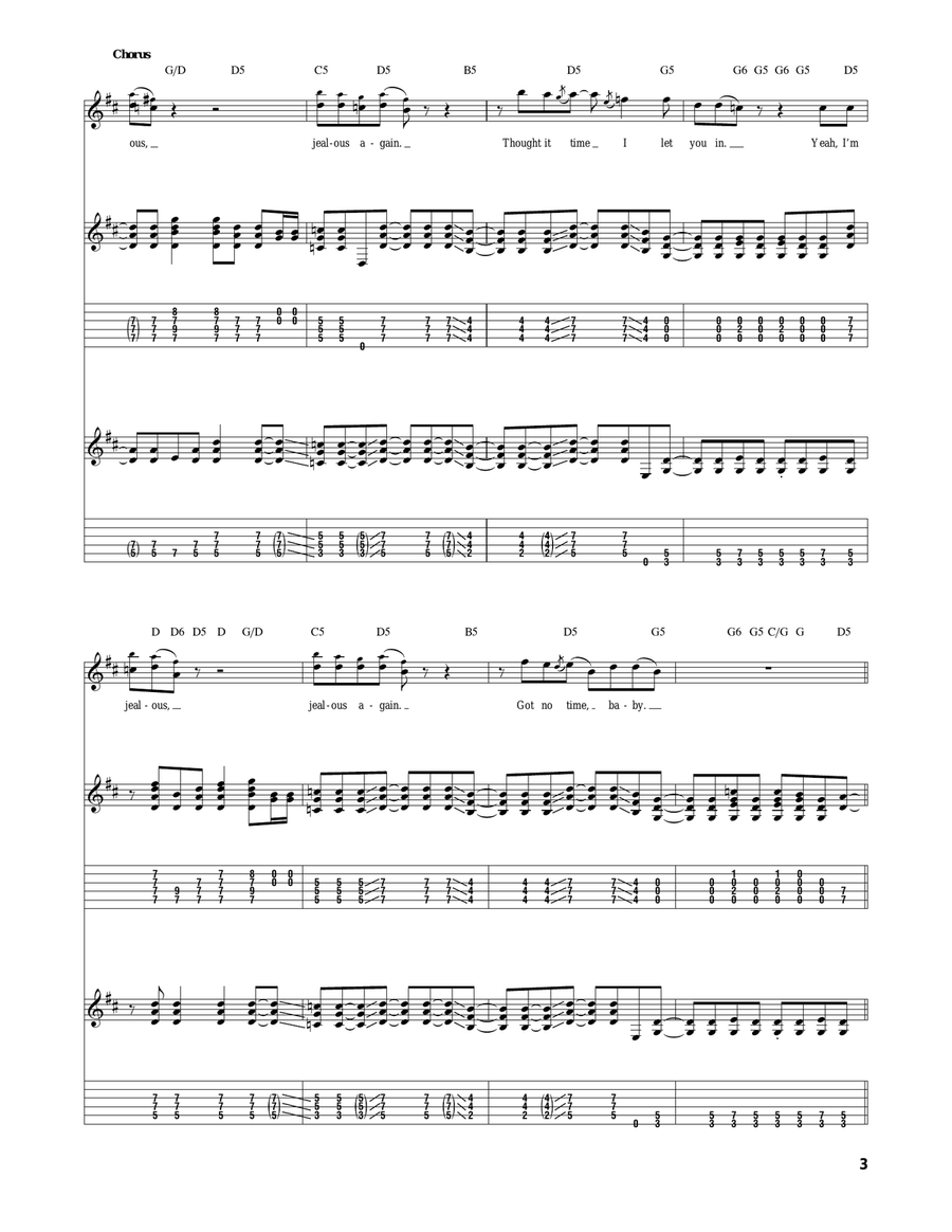 Jealous Again Jealous Again Acoustic Guitar scores gallery preview page 3