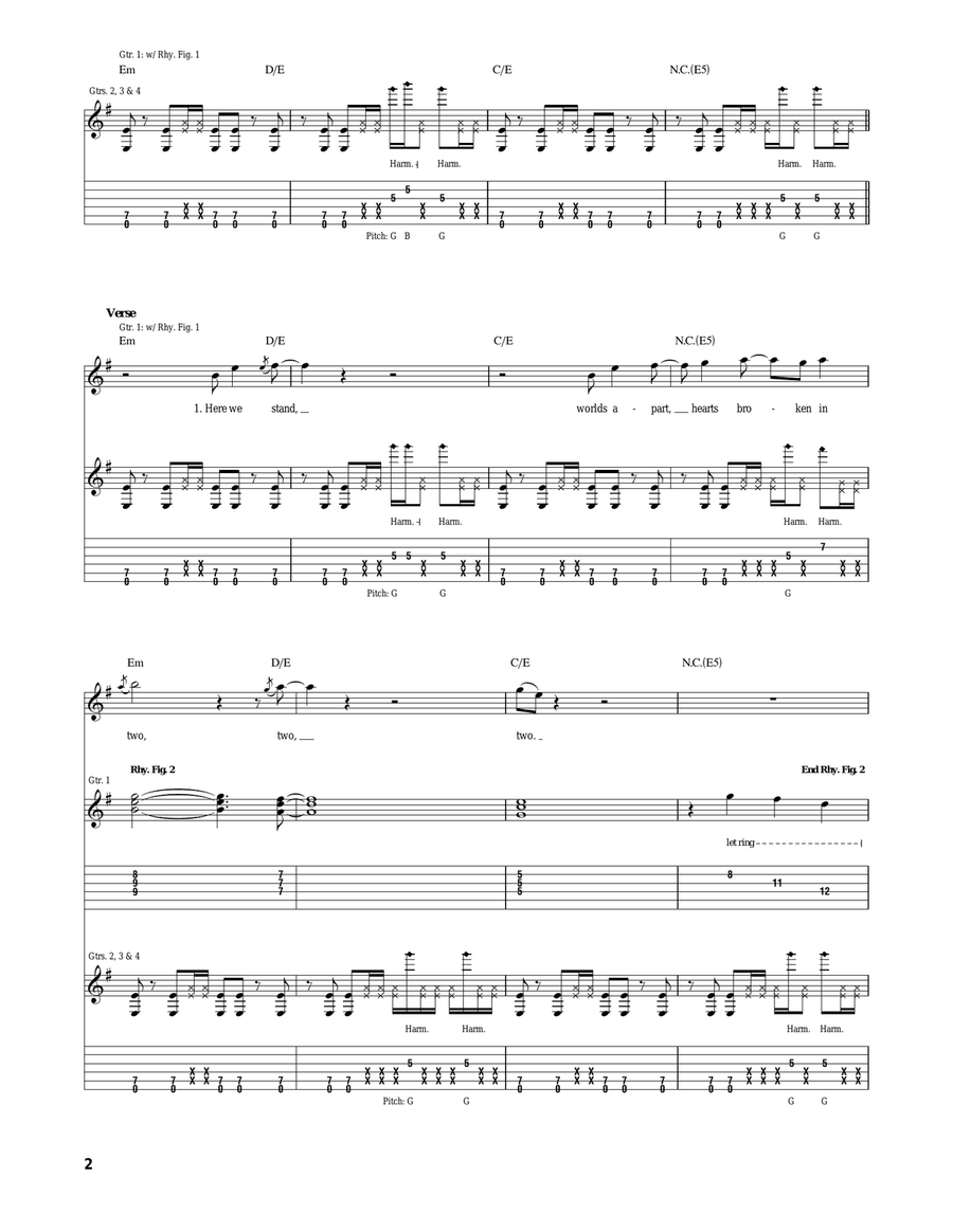 Separate Ways (Worlds Apart) Acoustic Guitar scores gallery preview page 2