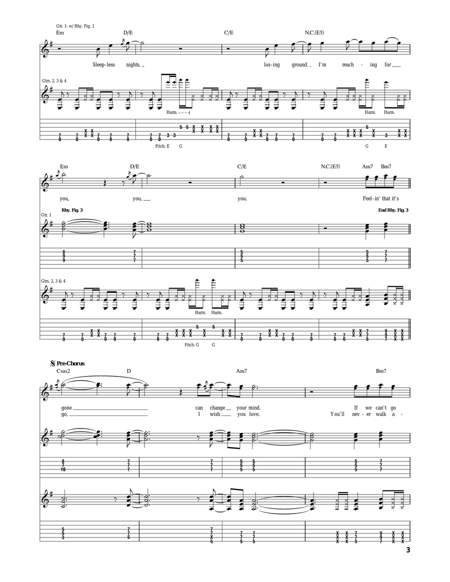 Separate Ways (Worlds Apart) Acoustic Guitar scores gallery preview page 3