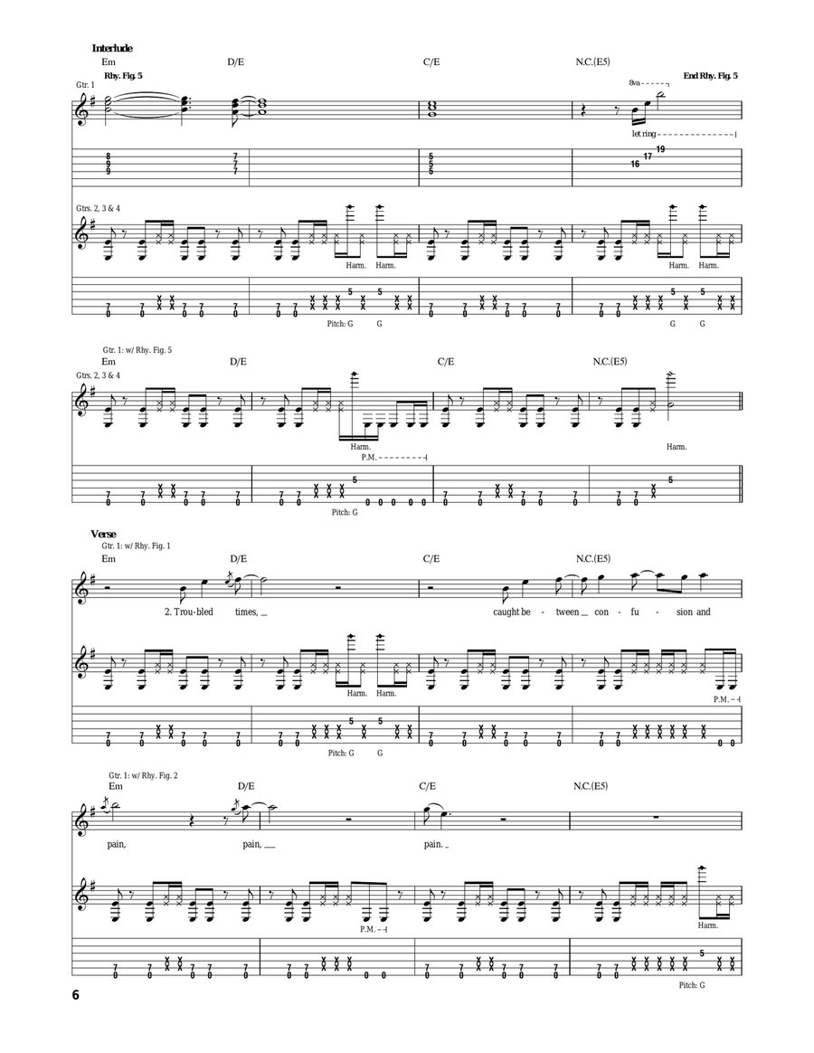 Separate Ways (Worlds Apart) Acoustic Guitar scores gallery preview page 6