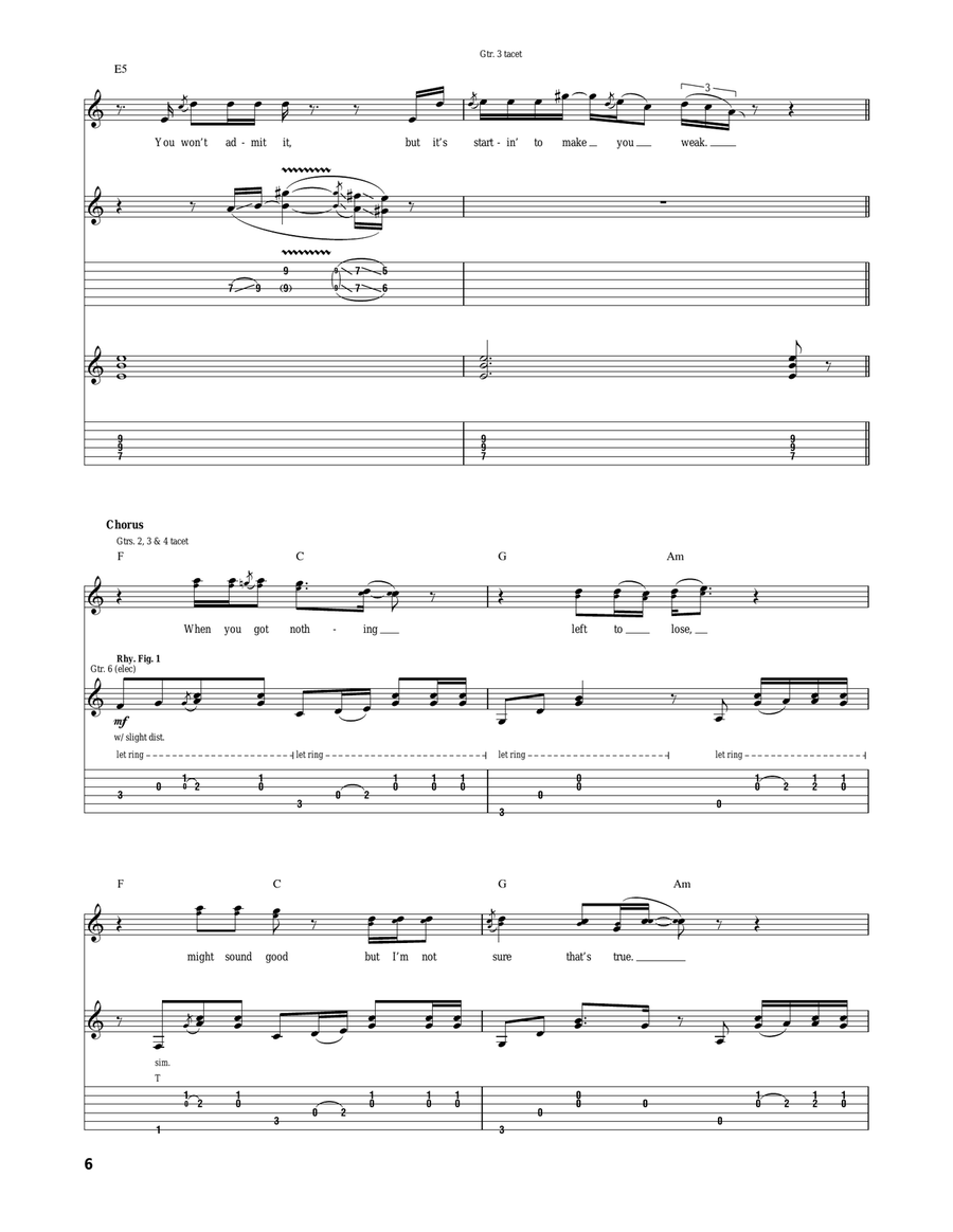 Different Shades Of Blue Different Shades Of Blue Acoustic Guitar scores gallery preview page 6