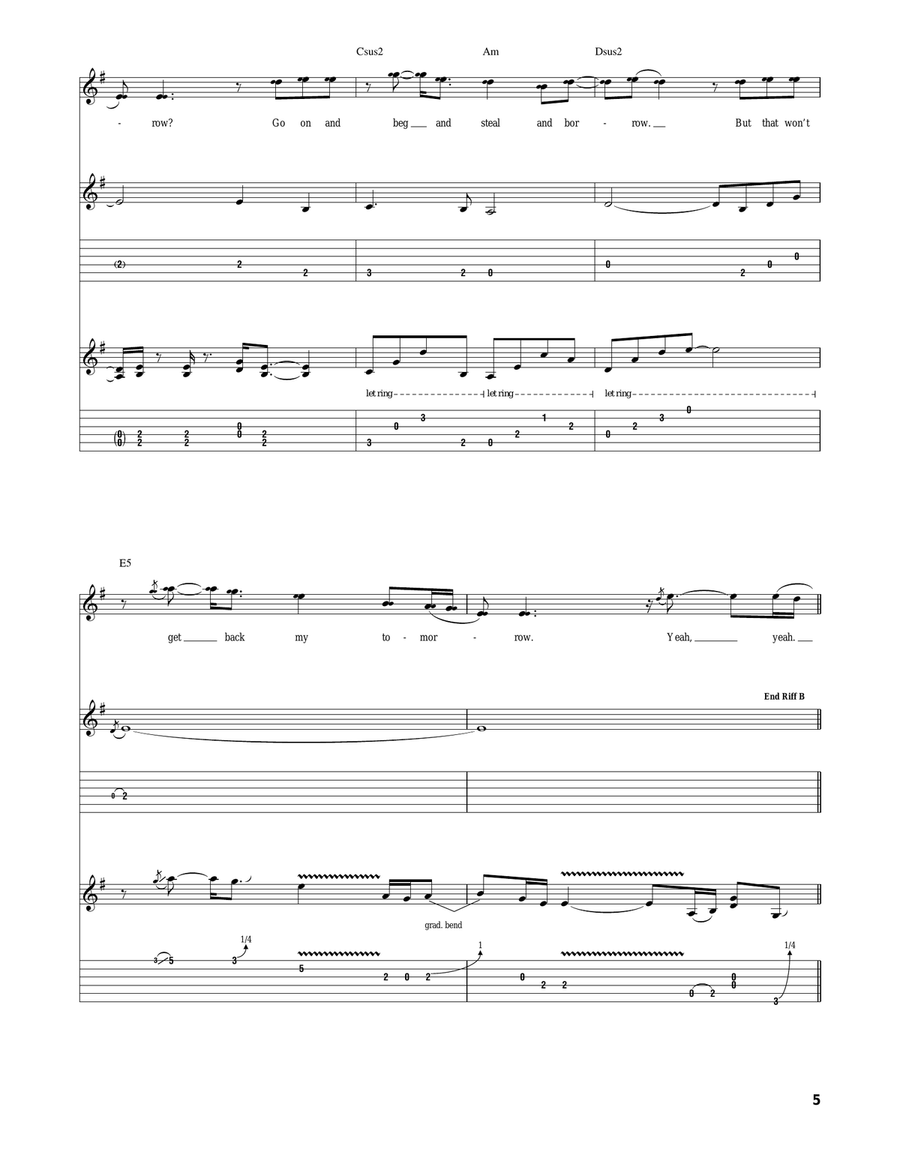 Get Back My Tomorrow Get Back My Tomorrow Acoustic Guitar scores gallery preview page 5
