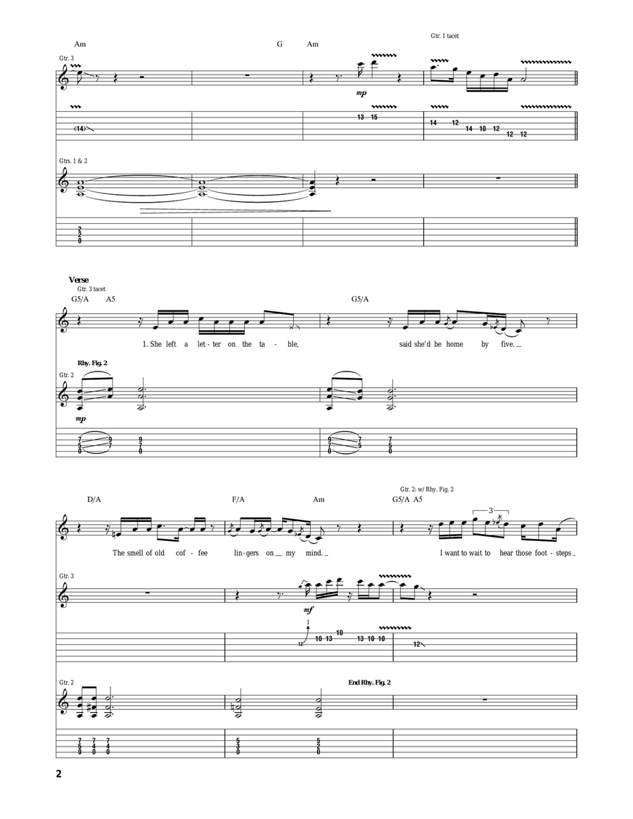 Never Give All Your Heart Acoustic Guitar scores gallery preview page 2