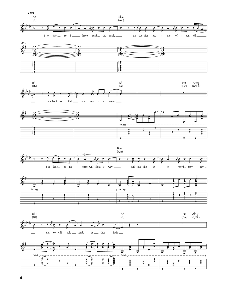 Shame Shame Acoustic Guitar scores gallery preview page 4