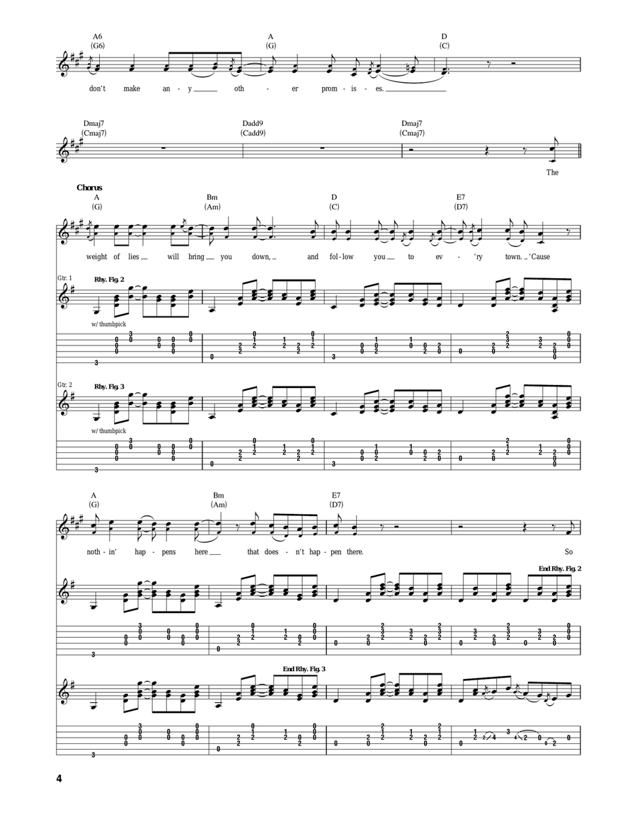 Weight Of Lies Weight Of Lies Acoustic Guitar scores gallery preview page 4