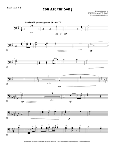 You Are the Song - Trombone 1 & 2