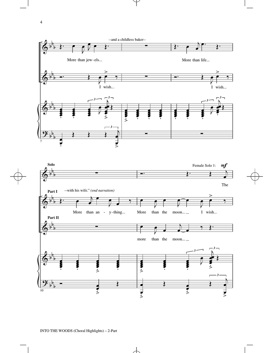 Into The Woods (Choral Highlights) 2-Part scores gallery preview page 2