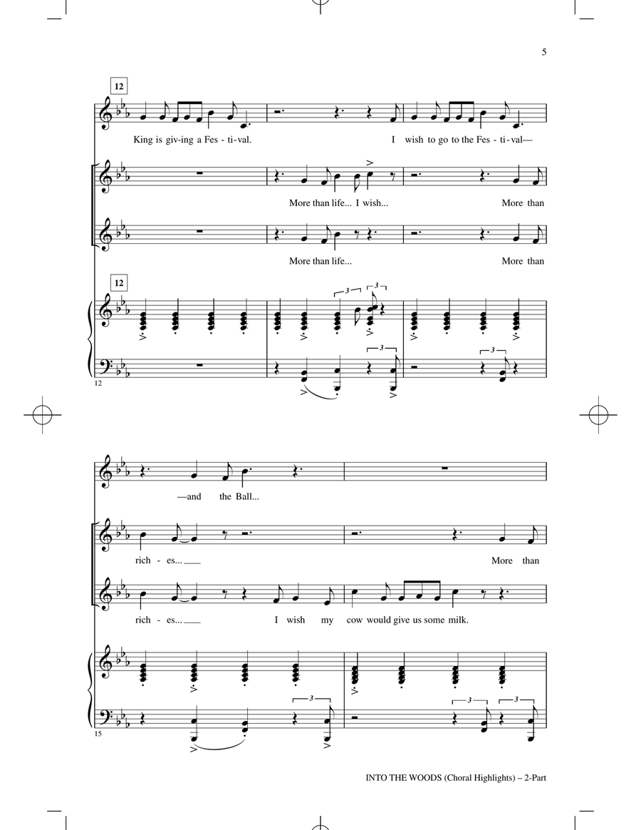 Into The Woods (Choral Highlights) 2-Part scores gallery preview page 3