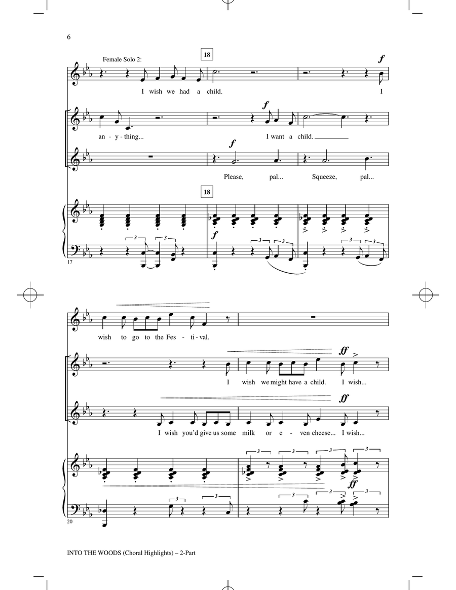 Into The Woods (Choral Highlights) 2-Part scores gallery preview page 4