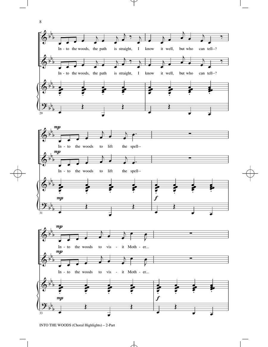 Into The Woods (Choral Highlights) 2-Part scores gallery preview page 6