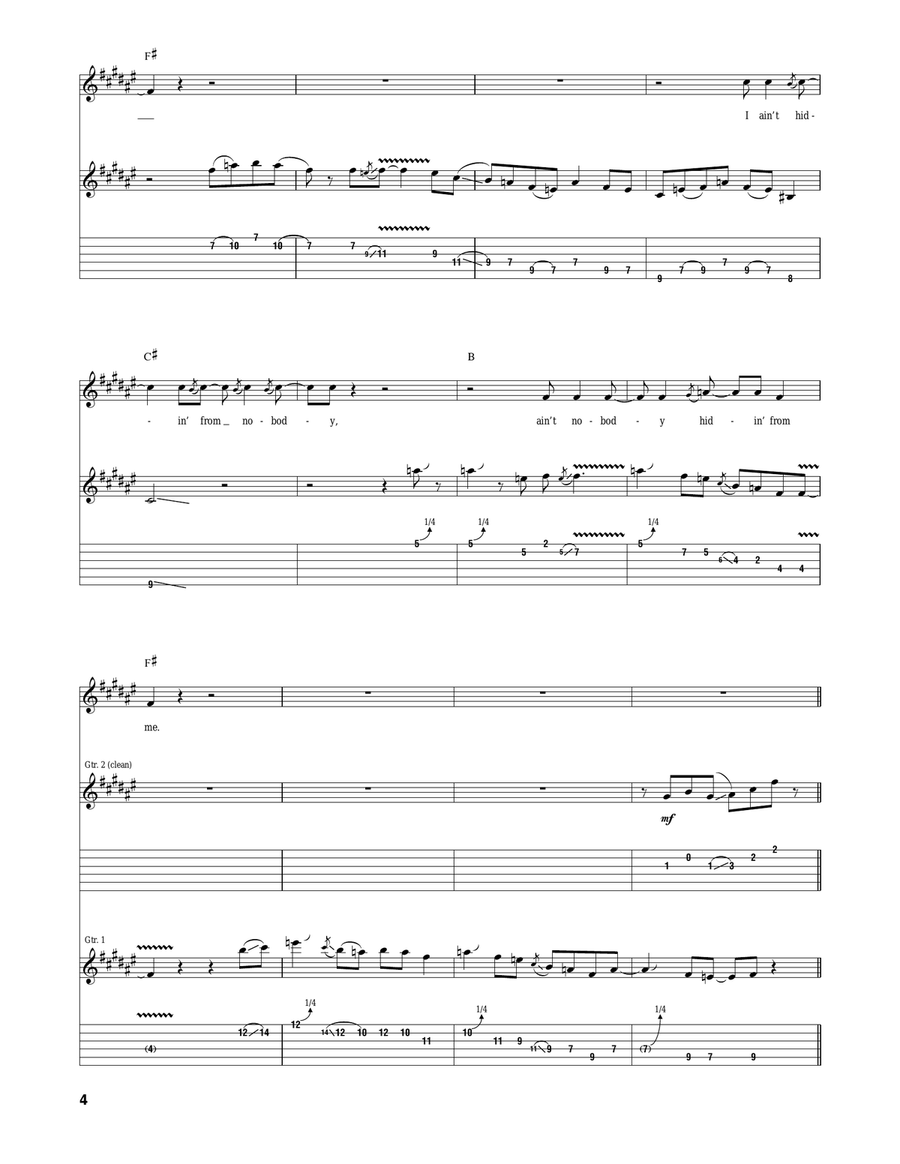 Call Me The Breeze Call Me The Breeze Acoustic Guitar scores gallery preview page 4