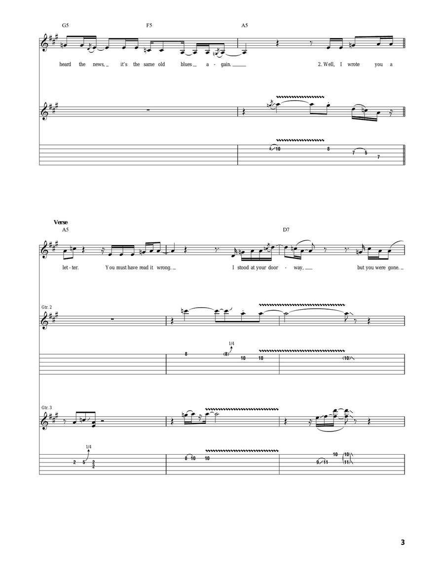 I Got The Same Old Blues I Got The Same Old Blues Acoustic Guitar scores gallery preview page 3