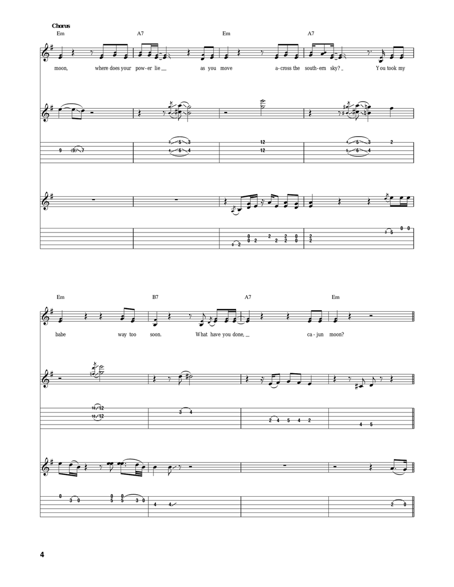Cajun Moon Cajun Moon Acoustic Guitar scores gallery preview page 4