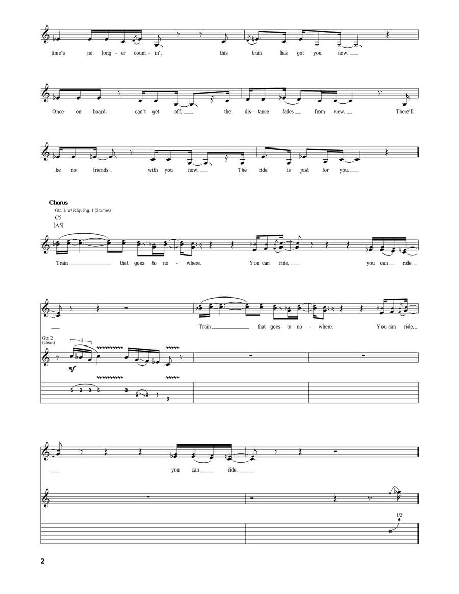 Train To Nowhere Train To Nowhere Acoustic Guitar scores gallery preview page 2
