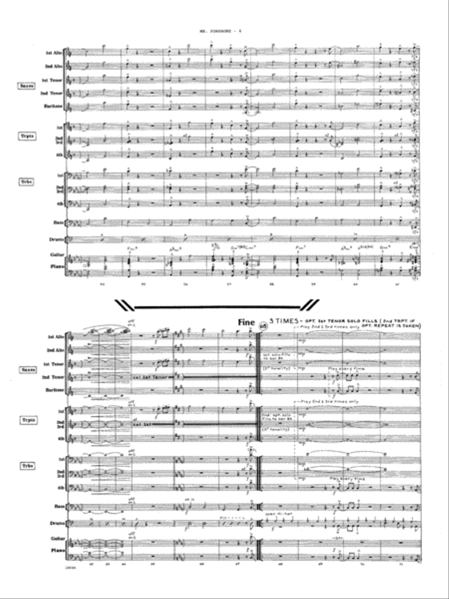 Mr. Fonebone - Full Score Jazz Ensemble scores gallery preview page 5