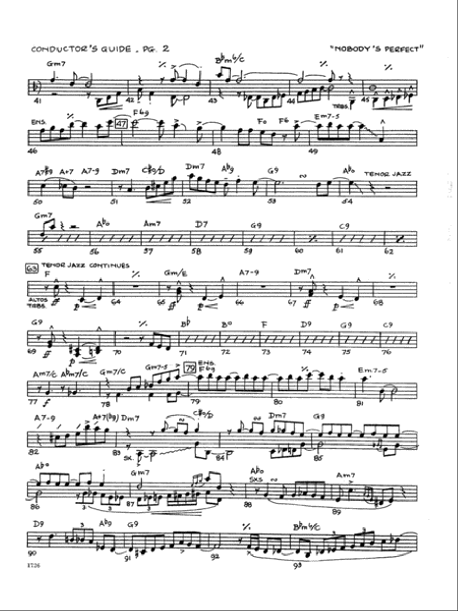 Nobody's Perfect - Conductor Jazz Ensemble scores gallery preview page 2