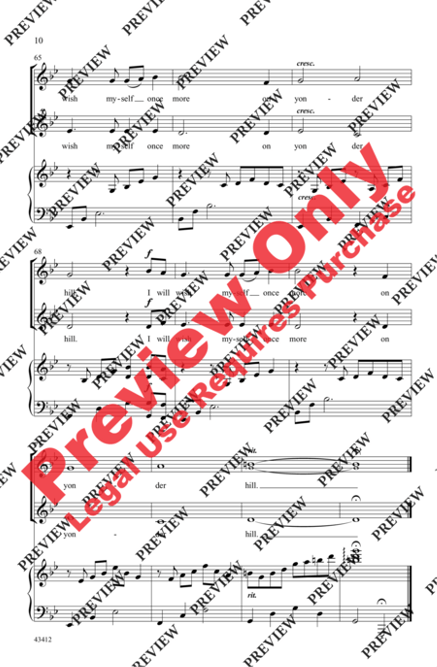 On Yonder Hill On Yonder Hill 2-Part scores gallery preview page 9