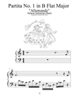 Partita no. 1 in B flat major Allemande