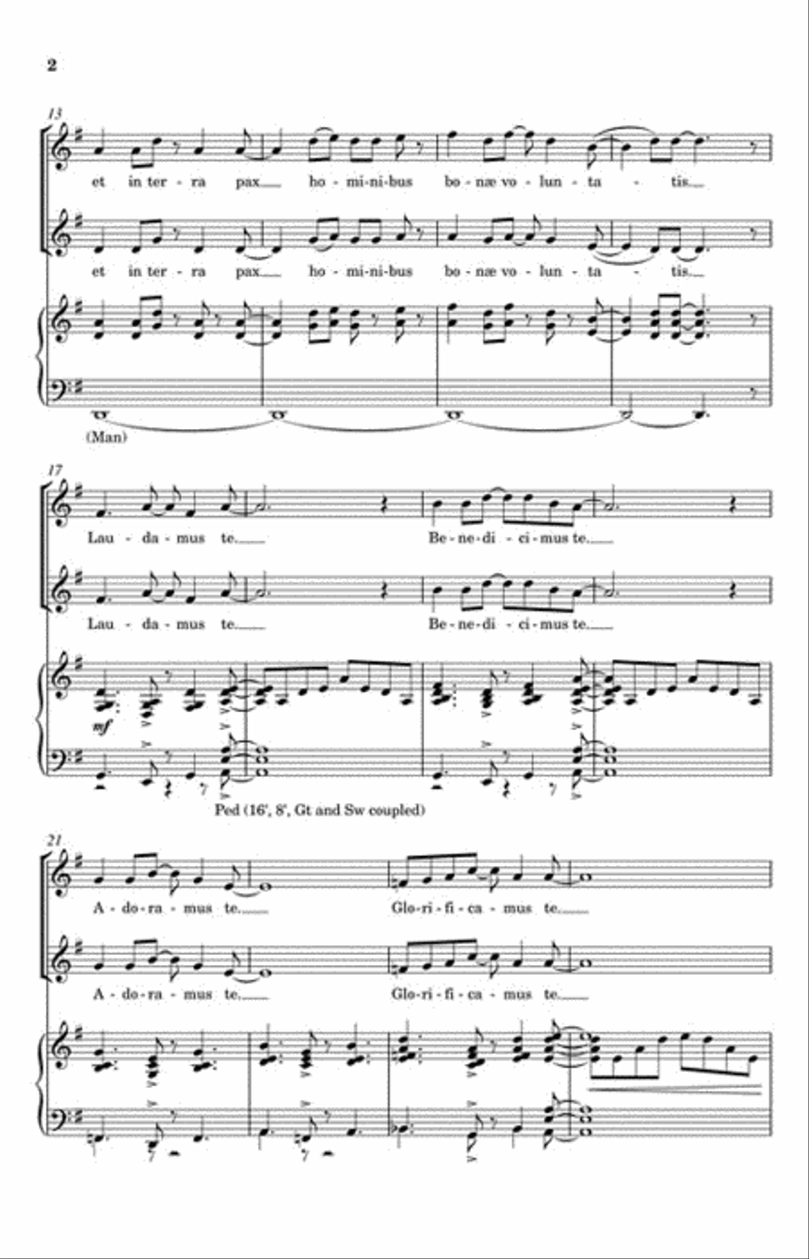 Gloria in Excelsis Gloria in Excelsis SSA scores gallery preview page 3