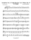 Tchaikovsky Symphony No. 2, Movement IV - Clarinet in Bb 2 (Transposed Part), Op. 17