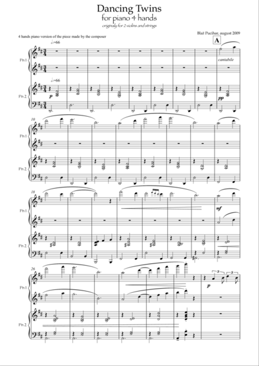 Dancing Twins School and Community scores gallery preview page 1