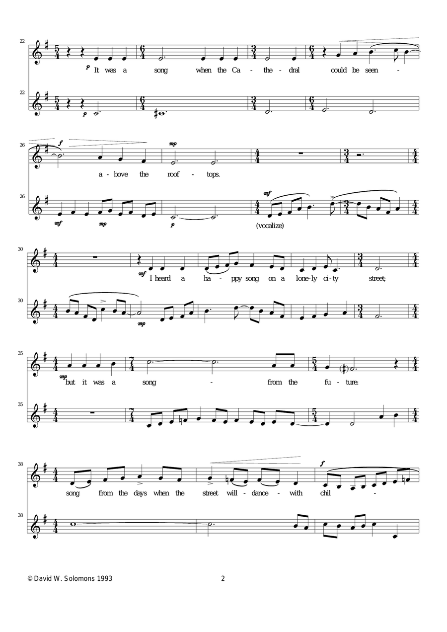 Rooftops for 2 altos Rooftops for 2 altos Vocal Duet scores gallery preview page 2