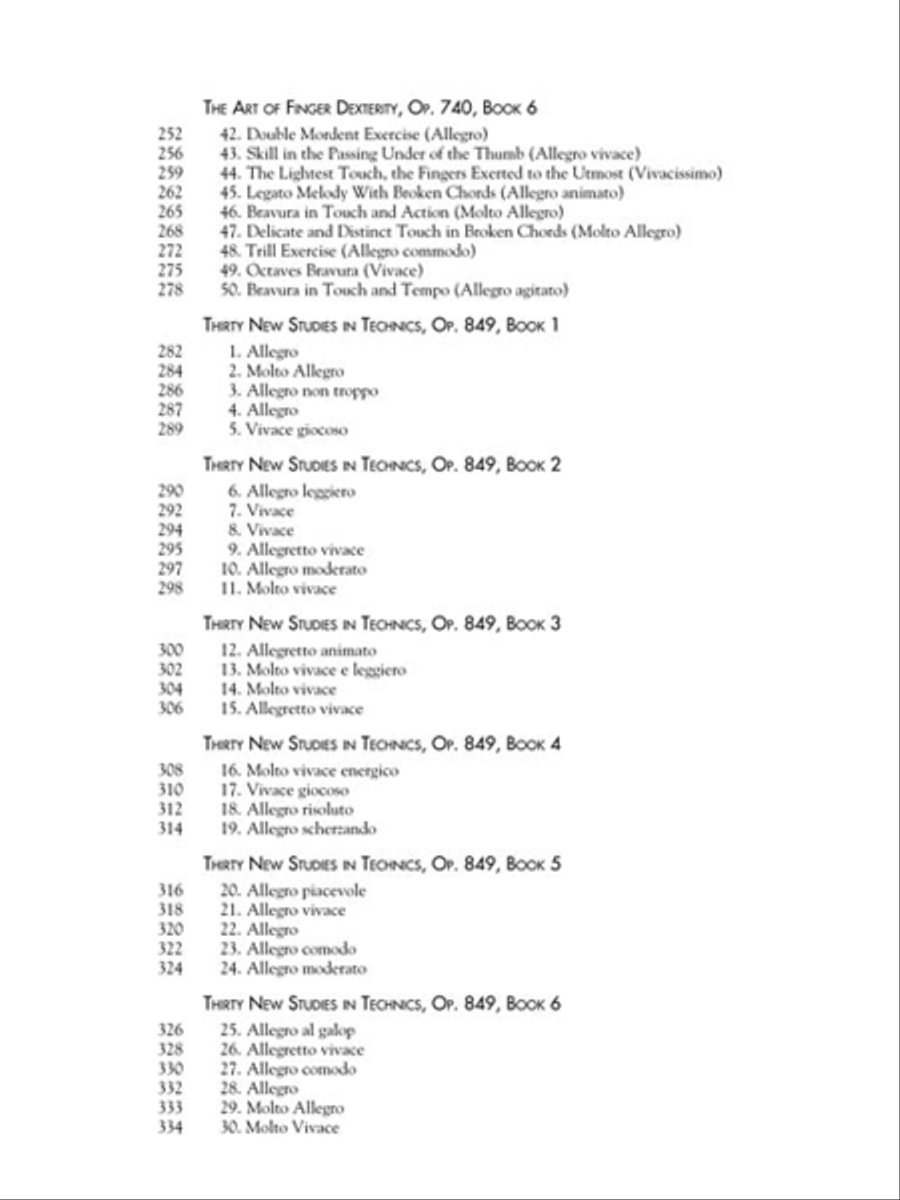 Czerny: Collected Studies – Op. 299, Op. 740, Op. 849 Piano Method scores gallery preview page 4