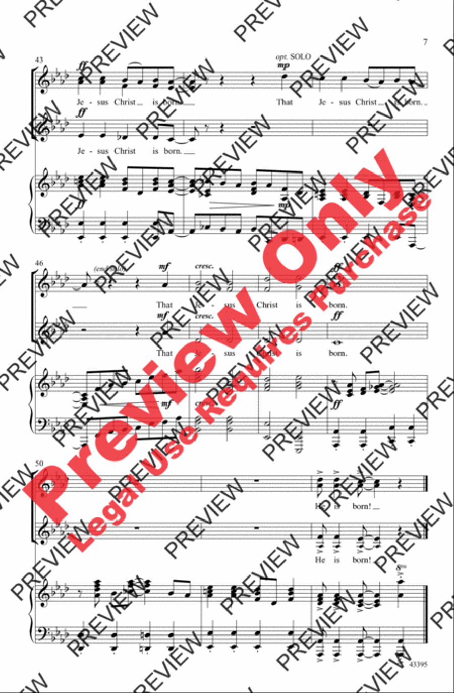 Go, Tell It on the Mountain Women's Choir scores gallery preview page 7